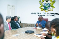 Minister for Information, Kojo Oppong Nkrumah with the Korean delegation