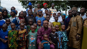 Parents with released children that were kidnapped from a school by al-Qaida-linked fighters Parents with released children that were kidnapped from a school by al-Qaida-linked fighters