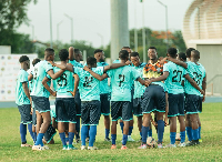 Players in the UGFL preparing to kickoff a game