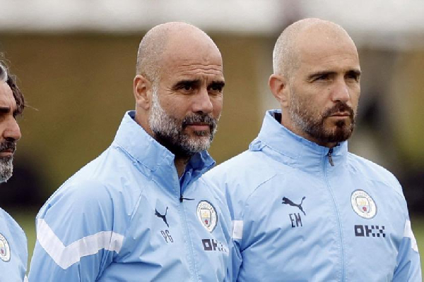 A photo of Pep Guardiola and Enzo Maresca