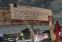 The new billboard as mounted in Accra