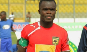 Amos Frimpong celebrates Kotoko’s win over Hearts of Oak