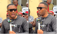 The son of the late Apostle Dr Kwadwo Safo Kantanka addressing sympathisers