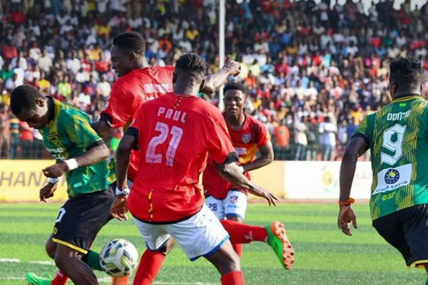 A photo of Kotoko's game against Hohoe United
