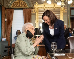 Mother Viola Ford Fletcher And US Vice President Kamala Harris121