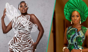 Nana Akua Addo and the Nigeria designer, Ezinne Olivia