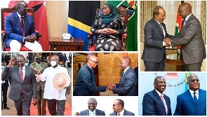 Kenya President William Ruto with leaders from other East African countries in different occassions