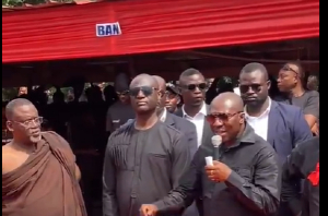 Afenyo-Markin (with the mic) has urged members of the NPP not to be intimidated by the NDC