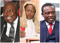 Martin Amidu, Justice Gertrude Torkornoo and Kissi Agyebeng