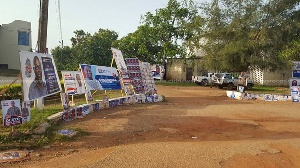 Posters of candidates vying for various positions have been put up across the township