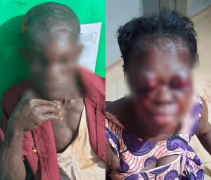 William Gyamfi (L) allegedly stabbed Akua Agyeiwaa (R) over a dispute