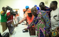 Akufo-Addo monitoring the energy levels of the panel