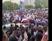 Scene from the arrival of Bawumia at UPSA