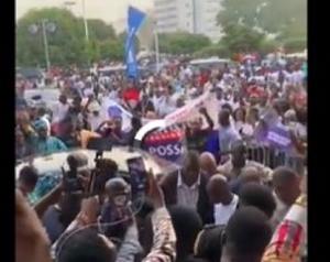 Scene from the arrival of Bawumia at UPSA