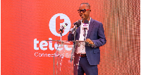MD of Telecel Cash, Philip Amoateng, speaking at the launch