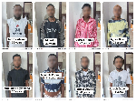 The images of the eight suspects as released by the police