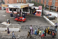 A fuel station in Lagos closed down in 2012 after fuel subsidies were temporarily removed
