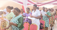 The event saw the attendance of some nurses and the MP of Obuasi West