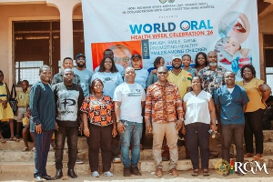 Richard Gyan  Mensah In A Pose With The Medical Team