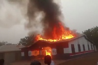 Youth at Salaga went on rampage and destroyed properties of the New Patriotic Party