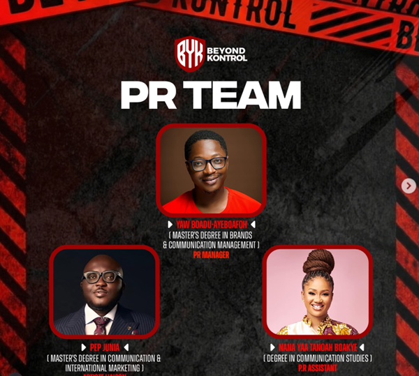 ghanaweb.com - Pep Junia, others appointed as Medikal unveils new PR team