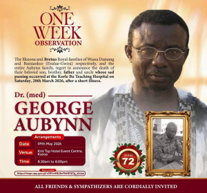 Obituary of Dr (Med) George Aubynn