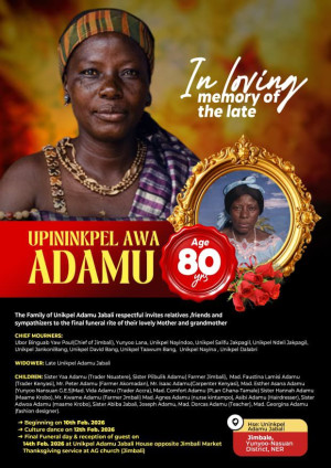 Obituary of UPININKPEL AWA ADAMU