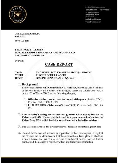 The Reason, Opposition and Request: Inside the judge's decision to remand Abronye into BNI custody