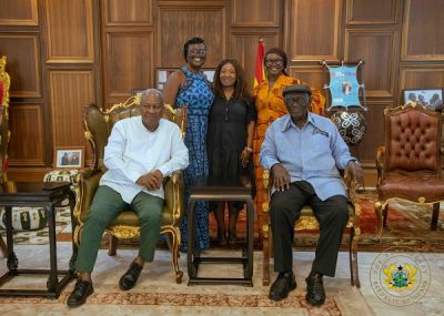 All smiles as President Mahama visits Kufuor and his family