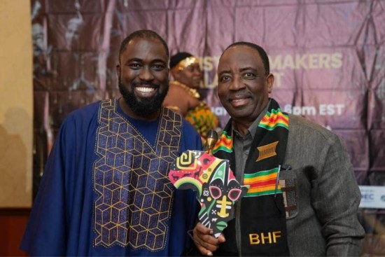 Founder of the Black History Festival, Stephen Selasie Asuo with the Executive Chairman of the KGL Group at the Black History Makers Awards Gala Night 2024 in Columbus, Ohio / © Black History Festival.