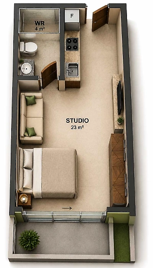 The Peduase Haven - Studio Apartment